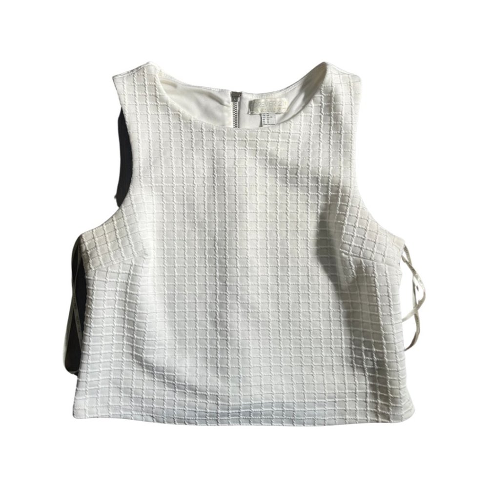 Forever 21 + Sleeveless Waffled Cropped Blouse Size XL